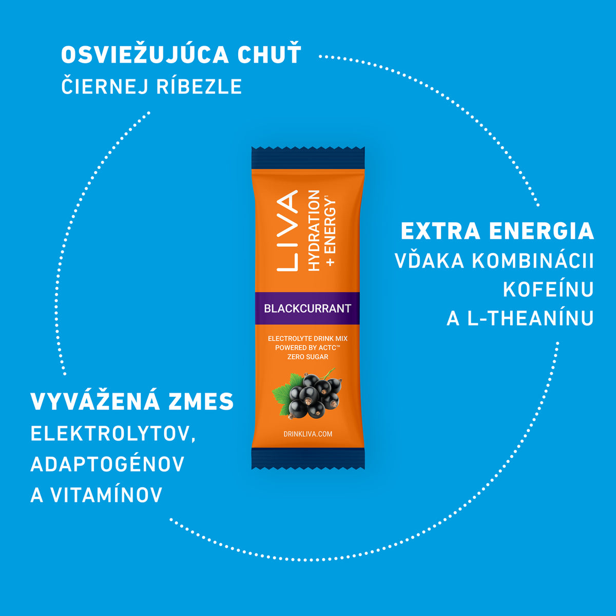 Liva Energy Blackcurrant Stick Pack
