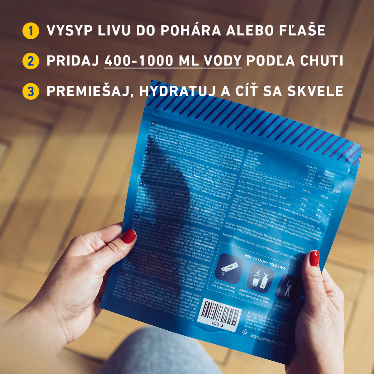 Liva Hydration Instrukcie
