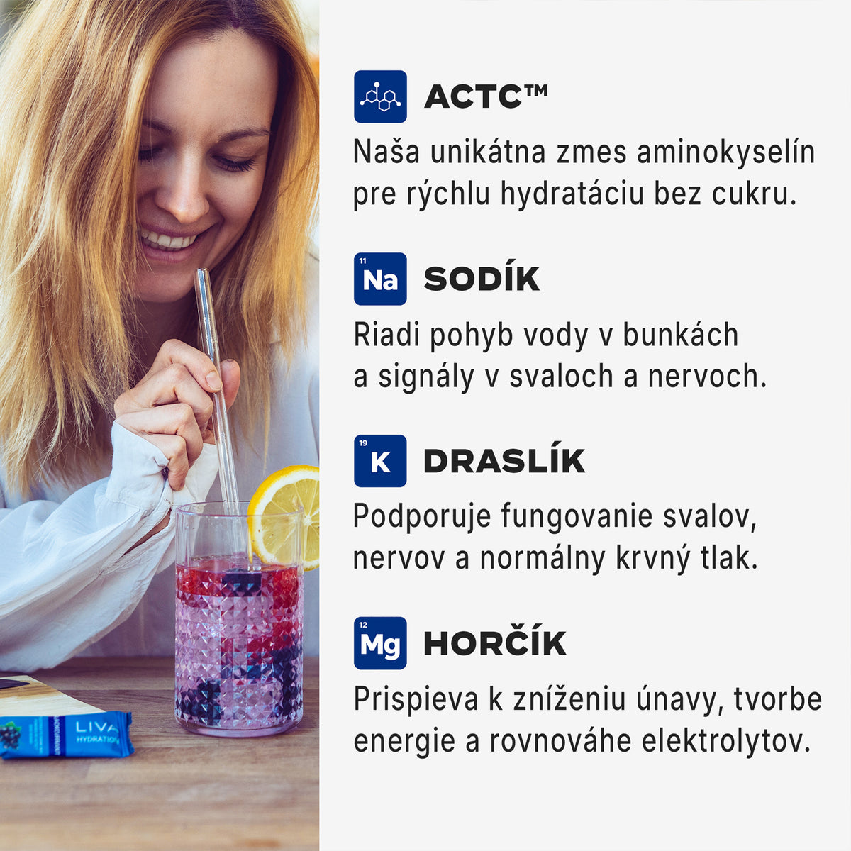 Liva Hydration Ingrediencie